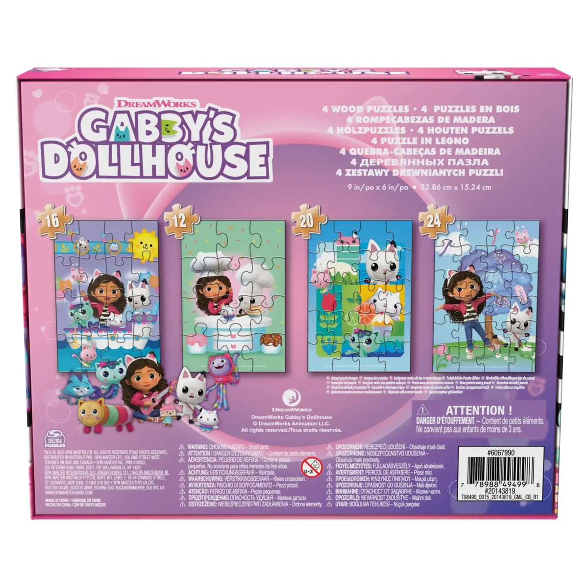 Spin Master Gabby’s Dollhouse — 4 koka puzles Photo 3