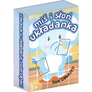 Educational Puzzle Kangur Gra Układanka Miś i Słoń 75345 – children's wooden or cardboard puzzle set