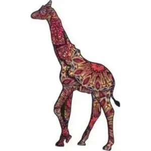 Wooden Puzzle PuzzleOK 55 pieces — Spotted Giraffe A4