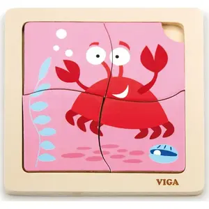 Viga puzzle on board 50146 – children's wooden crab puzzle by Viga (model 3155)