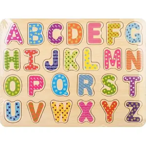 Wooden Alphabet Puzzle Daffi Układanka drewno - educational letter blocks set
