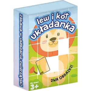 Puzzle game Kangur Gra Układanka Lew i Kot 75338 – children’s wooden jigsaw set, themed lion and cat