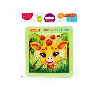 PuzzleOK izglītojošs puzlis 25 gab. — koka žirafes komplekts