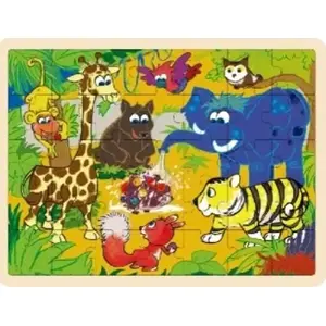 Koka puzle Playme Puzzle Dżungla no Playme — izglītojoša koka puzle