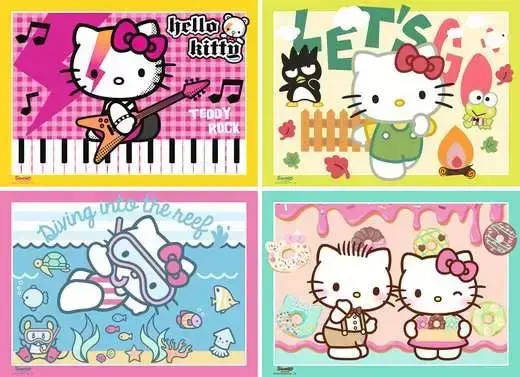Ravensburger Hello Kitty 4-in-a-box puzle, 100 gab. Photo 2