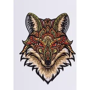 Wooden jigsaw puzzle PuzzleOK 70 pieces 'Enchanted Fox' A4 size, eco-friendly