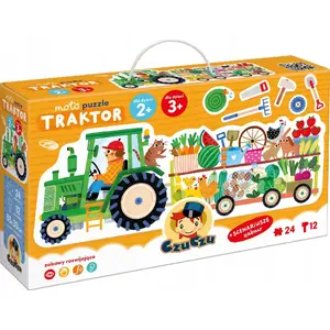 NICI CzuCzu Moto puzzle Traktor wooden jigsaw puzzle for toddlers, 12 pieces