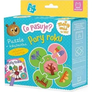 Aksjomat puzzle and booklet 'Co pasuje? Pory roku' (children's educational set, 9788382134094)