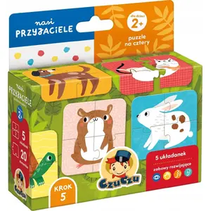 Puzzle set NICI CzuCzu Nasi przyjaciele – 4-piece educational puzzle by NICI
