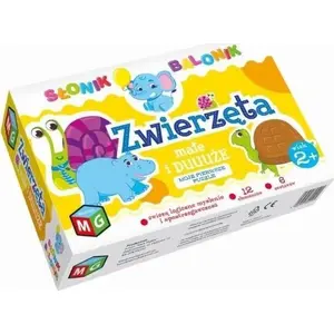 Обучающая игра-пазл Multigra «Zwierzęta duże i małe - Słonik Balonik» (детская развивающая игра)