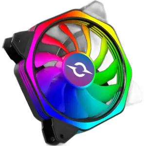Aqirys Cetus 120 mm Computer Case Fan, 12 V, 1500 RPM, 1.1 mmH2O, Black