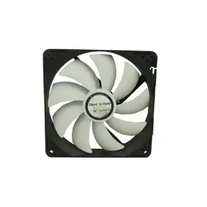 Computer case fan Gelid Silent 14 PWM 140 mm, 12 V, 750–1200 RPM, max pressure 1.51 mmH2O, Black/White