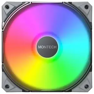 120 мм вентилятор Montech E28 ARGB PWM чёрный для корпуса