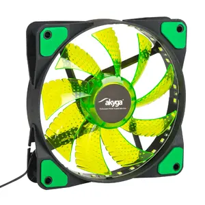 Computer case fan Akyga AW-12E-BG 120 mm, 12 V, 1000–1210 RPM, sleeve bearing, black