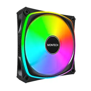 Montech AX120 PRO 120 mm Computer Case Fan, 12 V, Rifle Bearing, 1 pc, Black