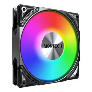 Вентилятор корпуса Montech METAL PRO 12 ARGB PWM — 120 мм, FDB, чёрный