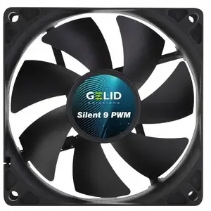 Gelid 92mm Silent 9 PWM Black CPU cooling fan FN-PX09-21, 92 mm, PWM control, black