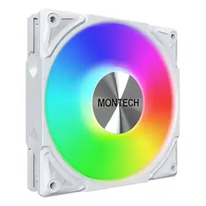 Вентилятор корпуса Montech METAL PRO 12 ARGB PWM — 120 мм, Fluid Dynamic Bearing, белый