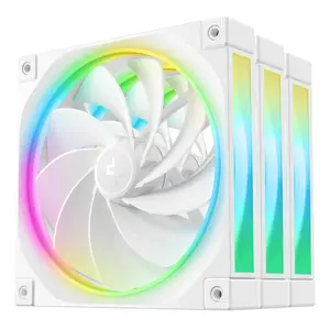 Computer case fan DeepCool FL14R 140 mm White, 500–1700 RPM, Fluid Dynamic Bearing (3 pcs)