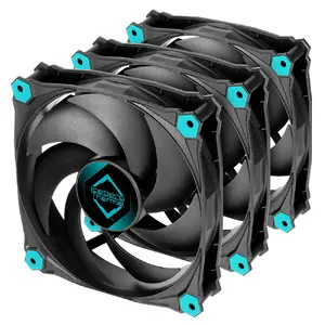 Cooling Fan Iceberg IceGALE Silent 120 mm Black 3-pack, 12 V, 1100 RPM, sleeve bearing