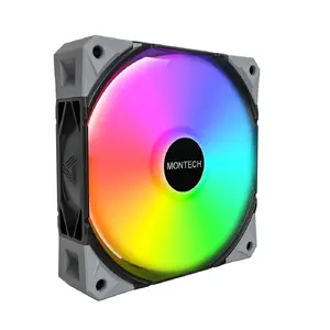 Вентилятор корпуса Montech E28 ARGB 120 мм черный — 3 шт., FDB, 12 В, 3.35 mmH₂O