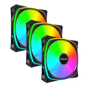 Computer case fan Montech RX120 PRO 120 mm White 3-pack, 600–1600 RPM, HDB bearing