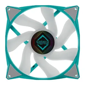 Case fan Iceberg IceGALE ARGB 140 mm Teal, 12 V, 500–1600 RPM, dual ball bearing