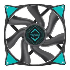 Computer Case Fan Iceberg IceGALE 14 cm (140 mm), 12V, 500–1600 RPM, FDB, Black