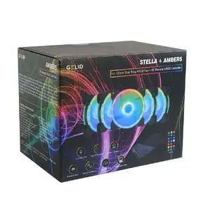 Набор 120 мм ARGB вентиляторов Gelid Amber5 (RF-RGB-MP-01) с PWM управлением
