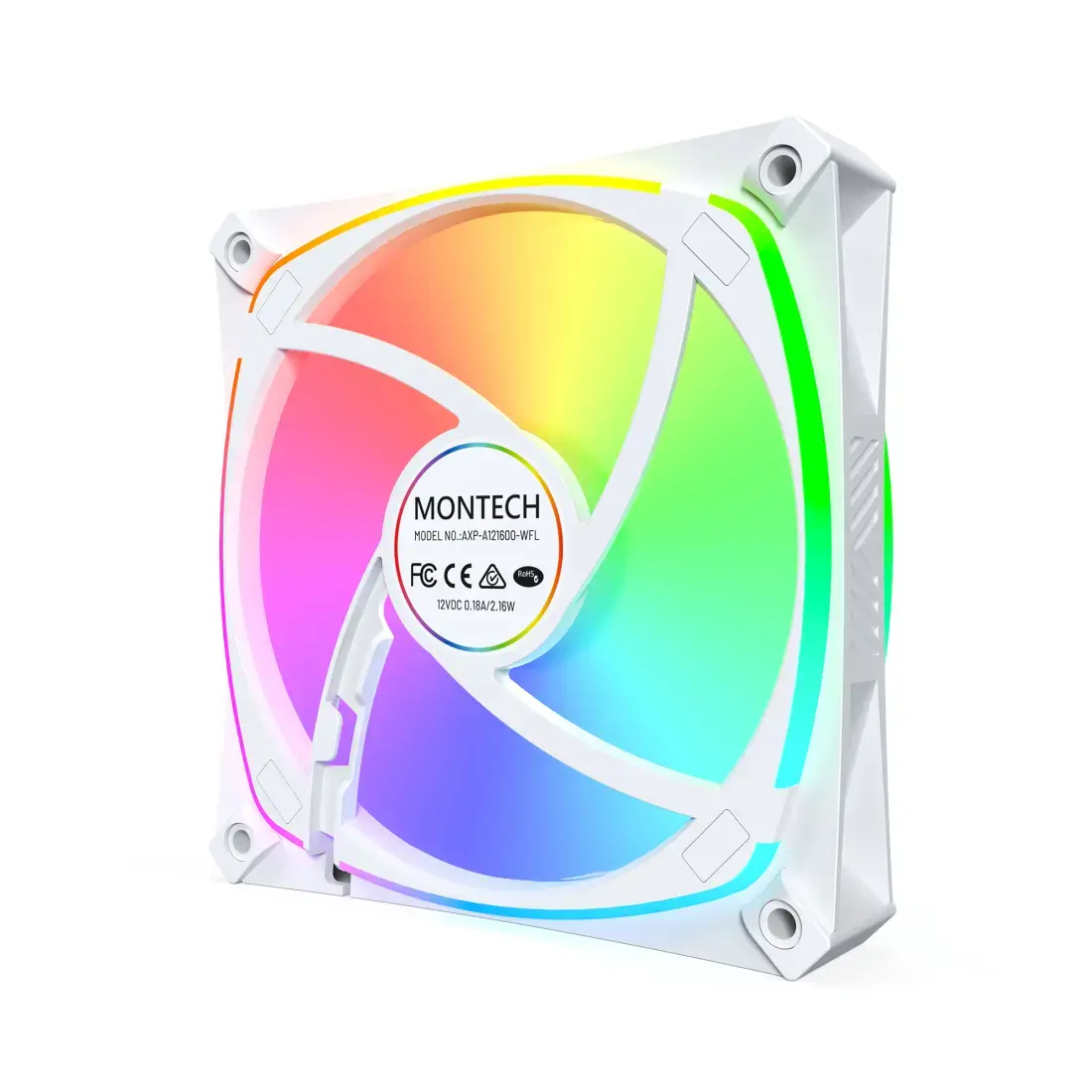Montech AX120 PRO 120 mm White Case Fan 3-pack Photo 6