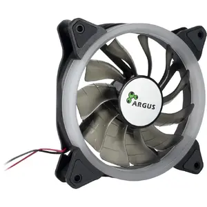 Вентилятор корпусной ARGUS Inter-Tech Argus RS-051 RGB 120 мм, 900 об/мин, черный, 25 мм