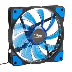 Computer case fan Akyga AW-12E-BL — 120 mm, 12 V, 1100–1210 RPM, sleeve bearing, black