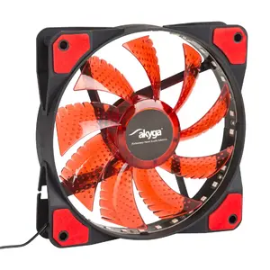Computer case fan Akyga AW-12E-BR 120 mm, 12 V, 1100–1210 RPM, sleeve bearing, black