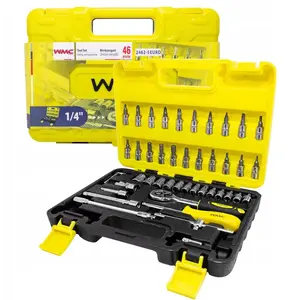 Bituxx toolkit 1/4" bits and sockets set, 46-piece, in case