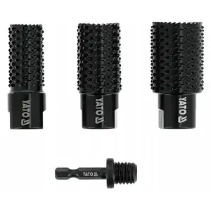 Cylindrical Rasps Set 4 pcs M14 YATO YT-61775 — for rotary tools, wood and metal shaping