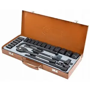 Socket wrench set Forcekraft 1/2" 24-piece (8–32 mm) hexagon sockets