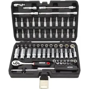 Набор инструментов AWTools ZESTAW KLUCZY 63 шт. 1/4" BLACK LINE, AW39063BL