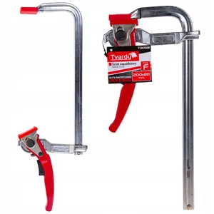 F‑type forged ratchet clamp Tvardy 200x80 mm, throat depth 80 mm, clamping capacity 200 mm