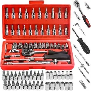 Tool set Bigstern 46 pieces — hand tool kit, various sockets, bits and accessories