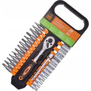 Tool set Isma IS-2028-5 — 28-piece 1/4" bit and socket set