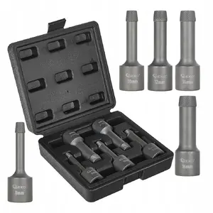 Socket Screw Extractor Set GEKO 1/2" drive, 5-piece (for stud/bolt removal)