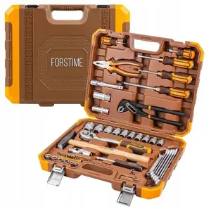 Socket and Spanner Tool Set Forcekraft FT-4602-5 — 60-piece 1/2" and 1/4" drive, 6-point sockets 7–27 mm