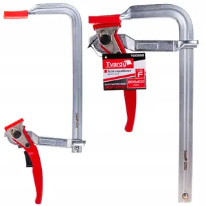 F‑style forged ratchet clamp Tvardy 200x100 mm (200 mm throat, 100 mm opening)