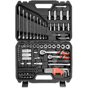 Hand tool set TOYA YT-38785 — socket and wrench set 92 pcs 1/4" & 3/8" drive