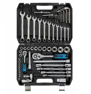 Tool set KingTul KT-KT77 — 77-piece socket and hand tool set, 1/4" & 1/2" drives, sockets 4–32 mm