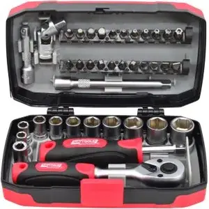 Tool set AWTools 38-piece wrench and socket set 1/4" BLACK LINE AW39038BL