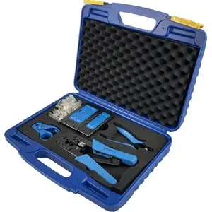 Installation tool set Alantec NI059 — tester, LSA punchdown knife, crimper, cable stripper, cutters in case