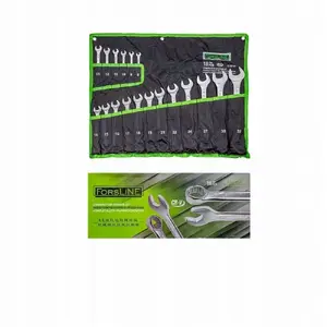 Combination wrench set GEKO FL-5181P, 18 pcs, sizes 8–32 mm