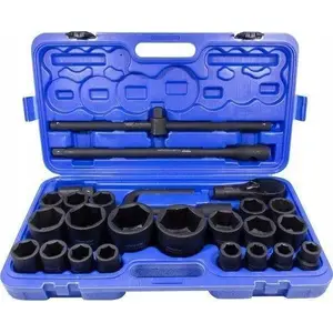 Socket wrench set Forcekraft 26-piece 3/4"–1" 6-point sockets FK-68262-5