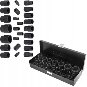 Socket set Forcekraft FK-50121K 25-piece 1/2" and 1/4" drive, 6-point sockets 4–32 mm